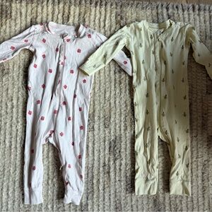 Set of Two Primary Baby Onesies